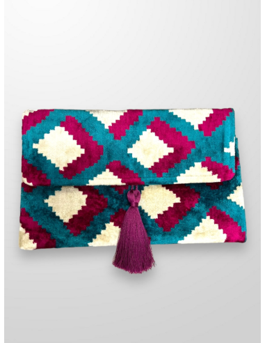 Cartera Ikat turquesa