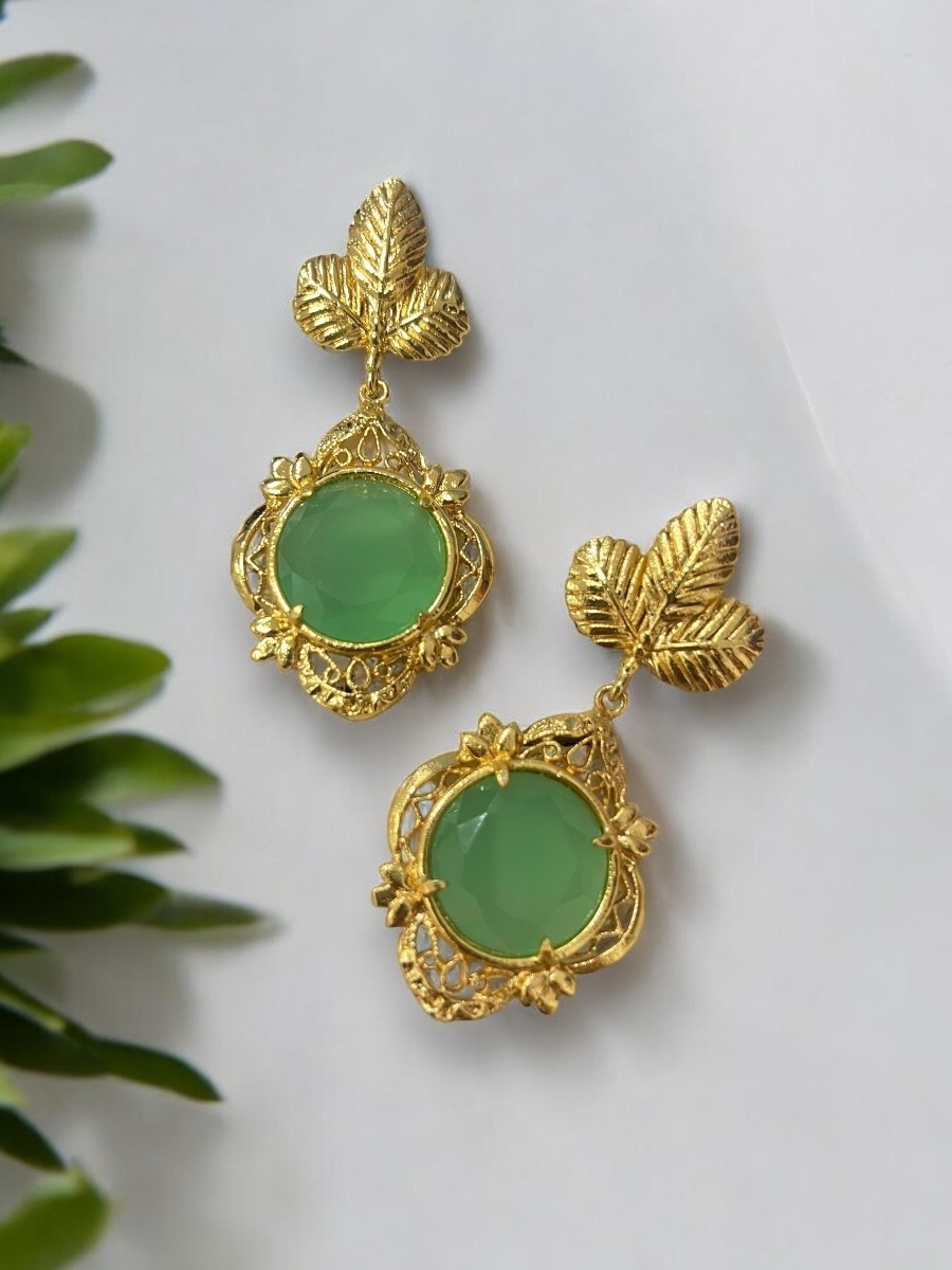 Pendientes Vintage verde manzana