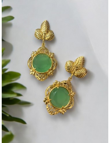 Pendientes Vintage verde manzana