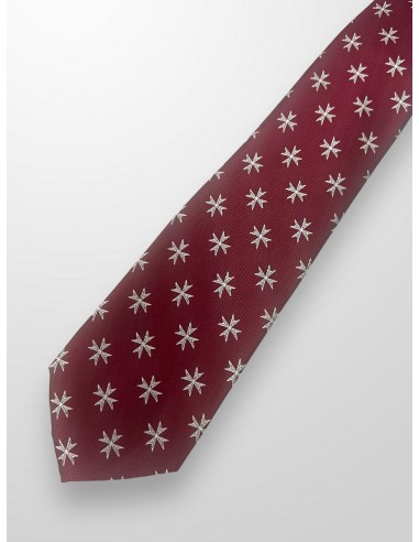 Corbata burdeos con cruz de San Juan