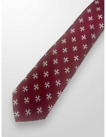 Corbata burdeos con cruz de San Juan
