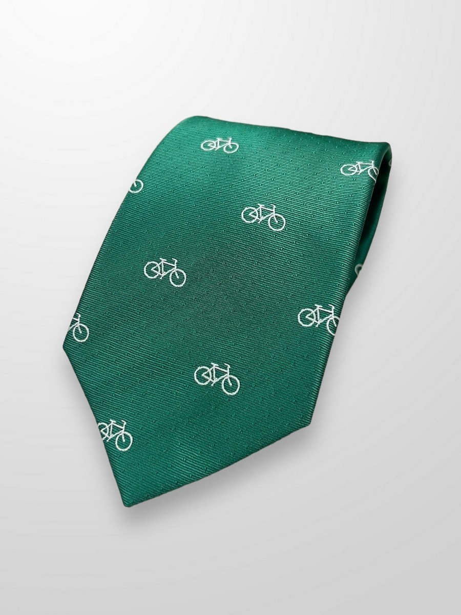 Corbata verde bicicletas