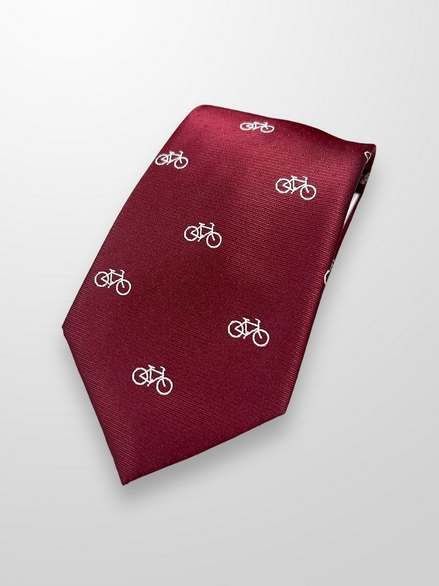Corbata burdeos bicicletas