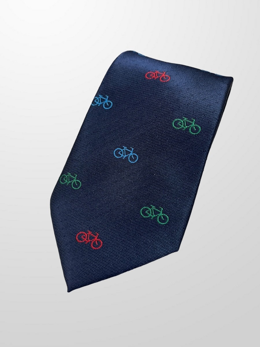 Corbata azul bicicletas