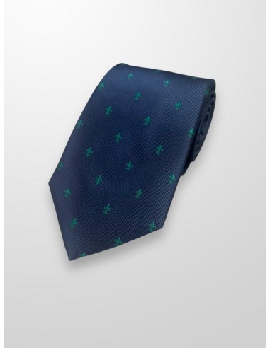 Corbata azul flor de lis