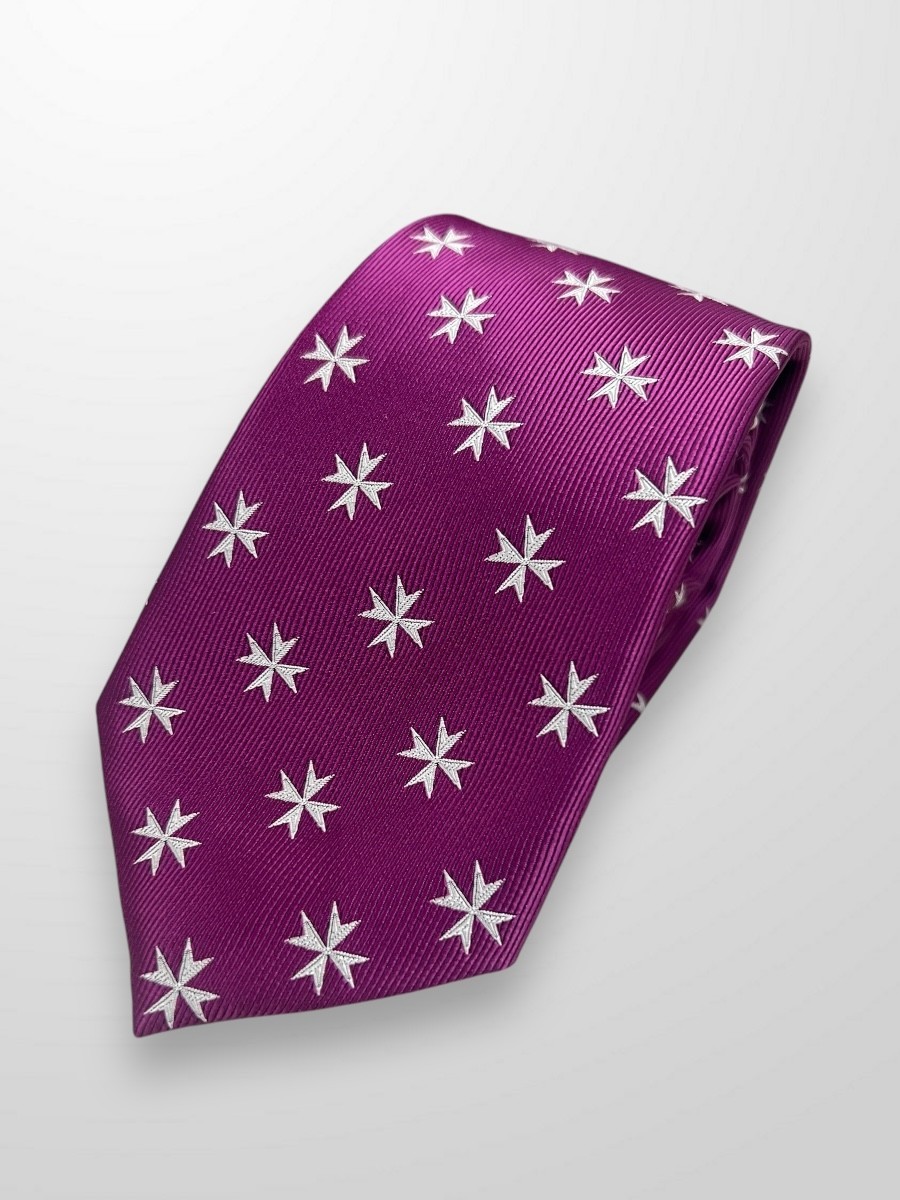 Corbata morada con cruz de San Juan