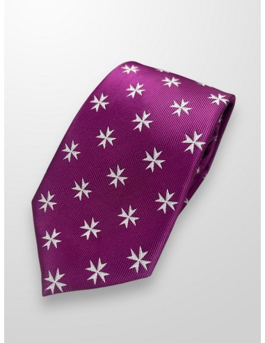 Corbata morada con cruz de San Juan