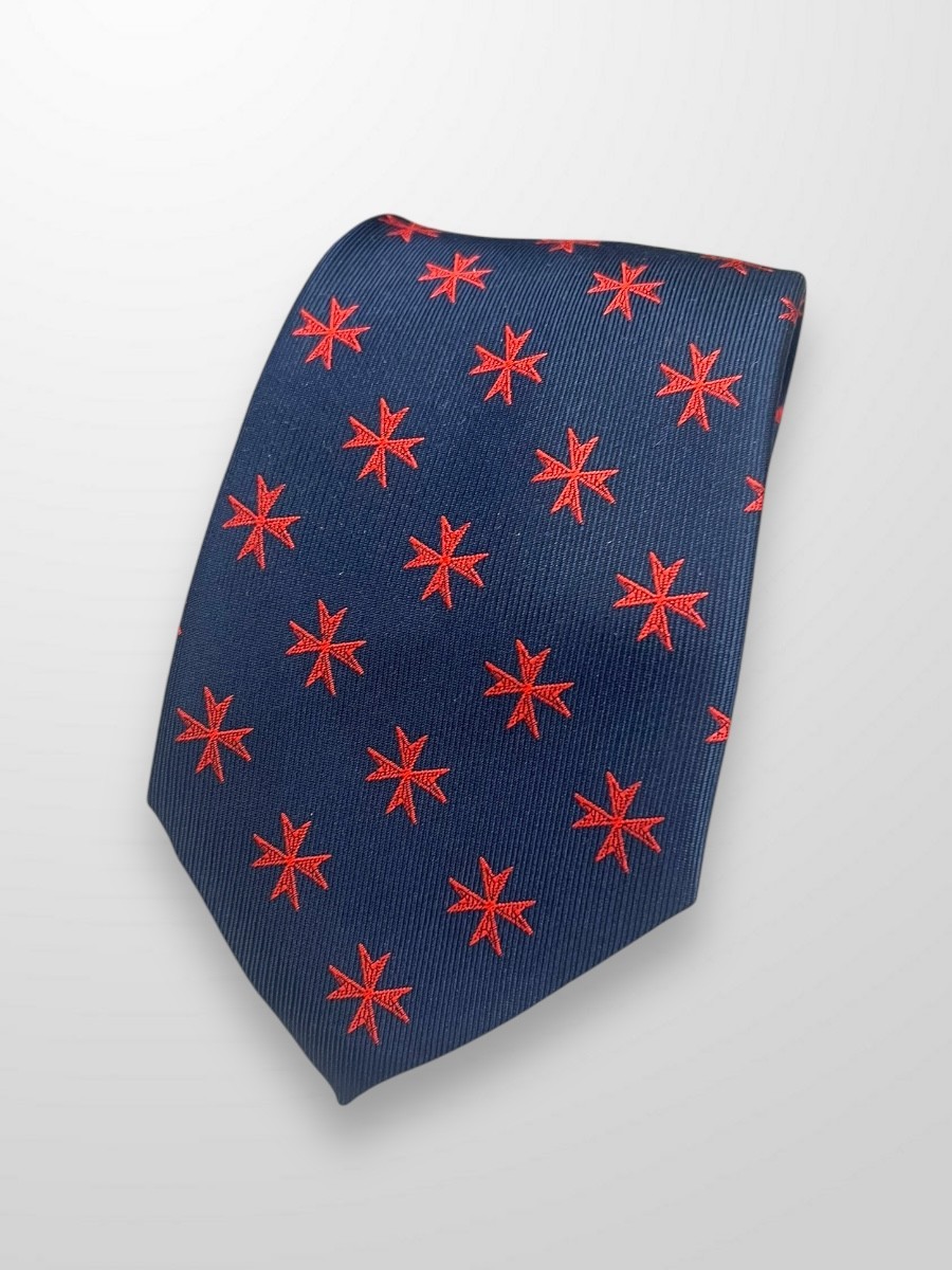 Corbata azul con cruz de San Juan