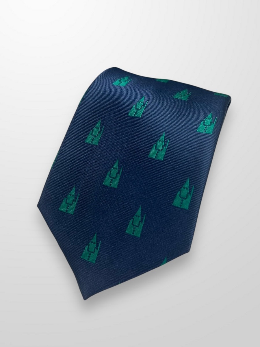 Corbata azul con penitentes