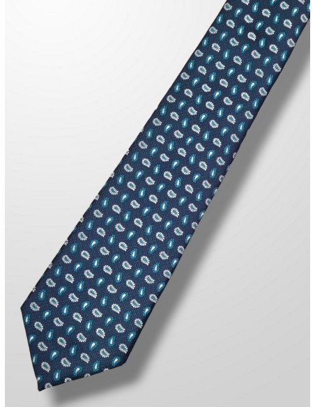 Corbata azul gotas