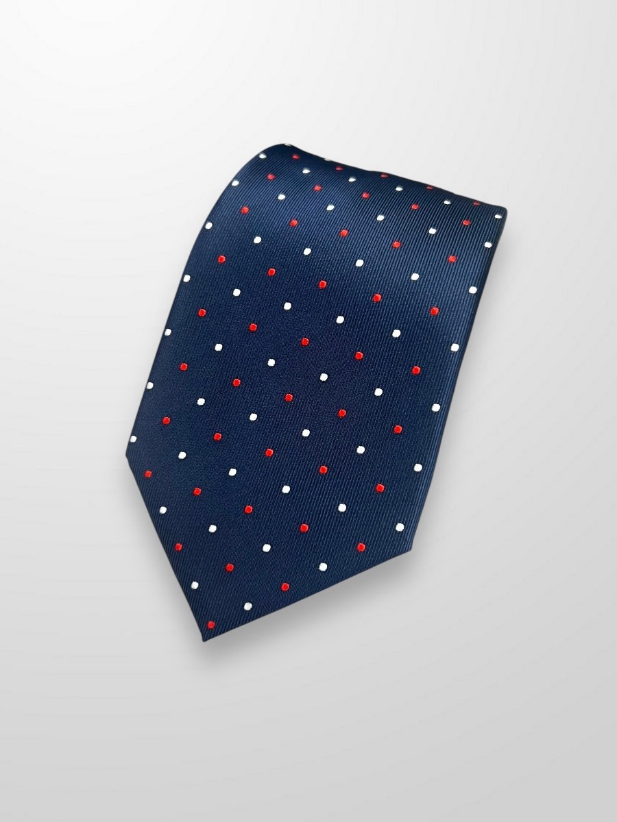 Corbata azul topos
