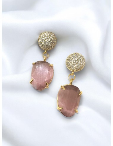 Pendientes rosa nude