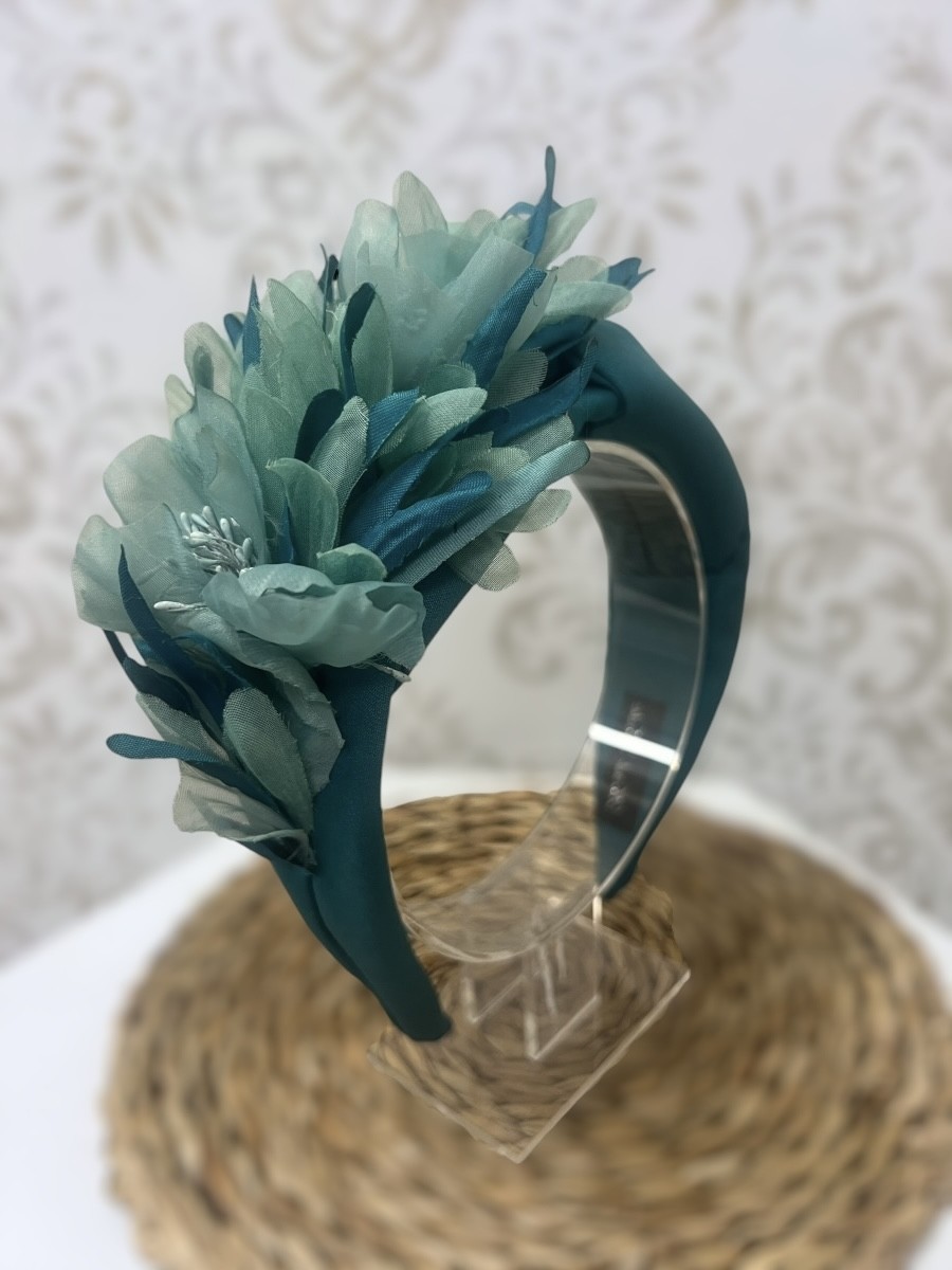 Alquilar diadema petalos verde jade