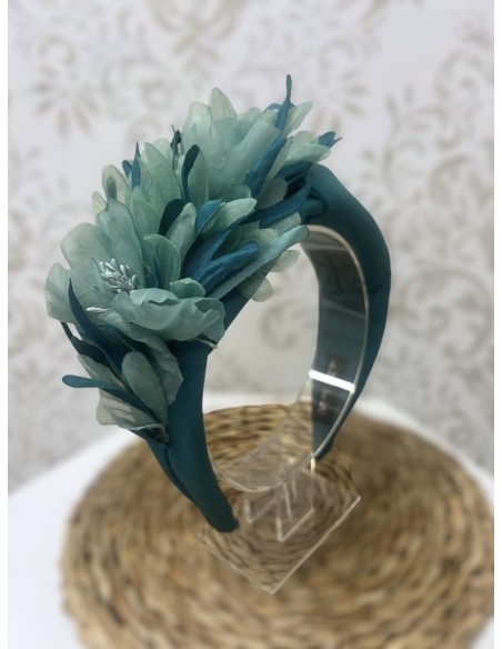 Alquilar diadema petalos verde jade