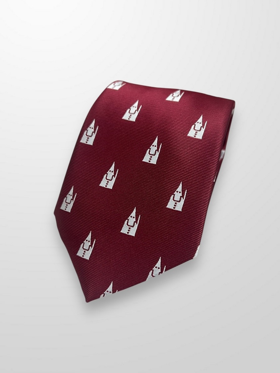 Corbata burdeos con penitentes