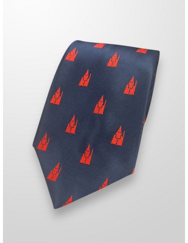Corbata azul con penitentes