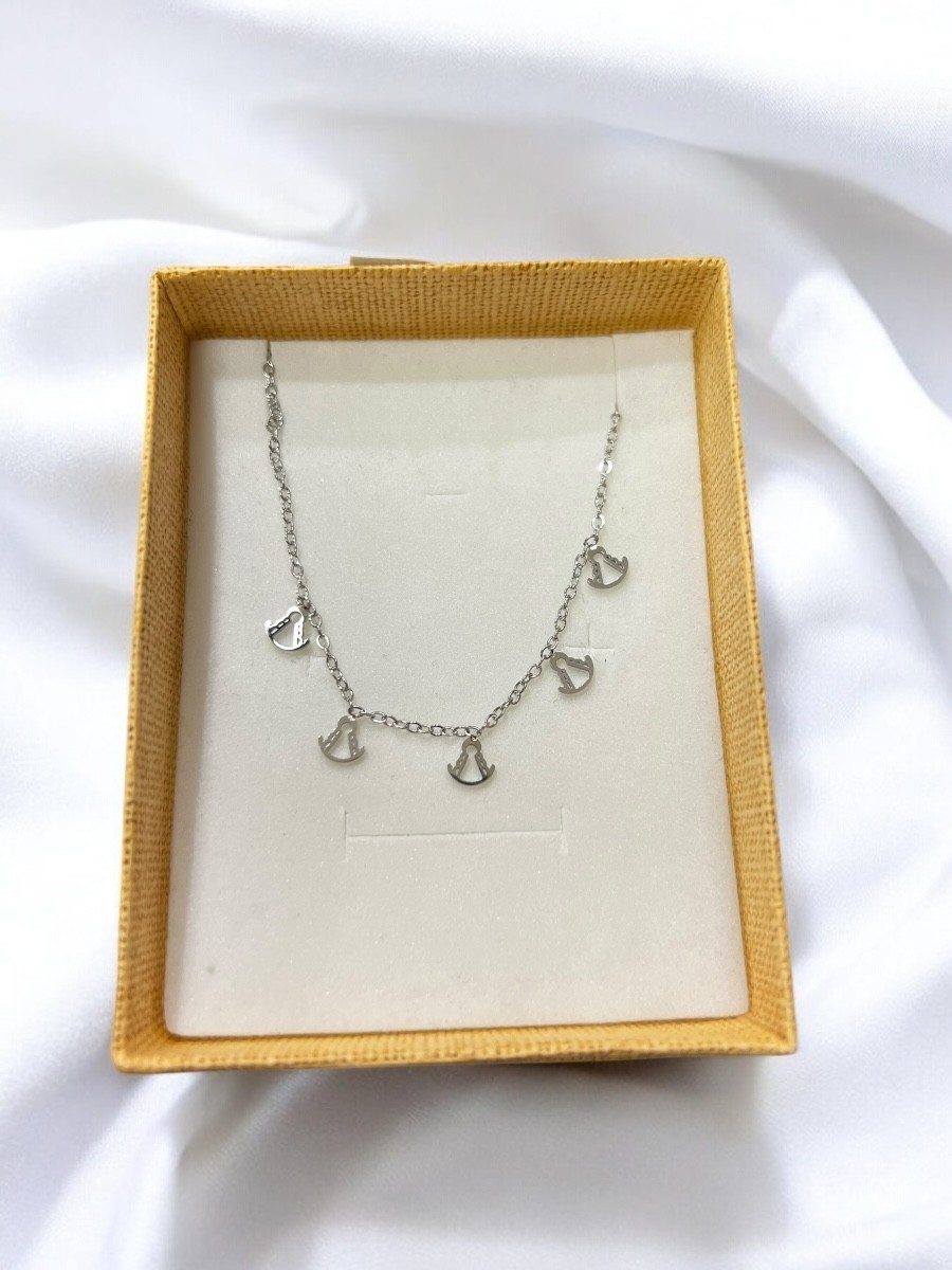 Cadena mini vírgenes del Rocio de acero 2