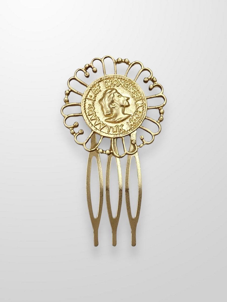 Peinecillo dorado moneda blonda