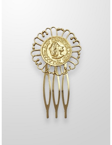 Peinecillo dorado moneda blonda