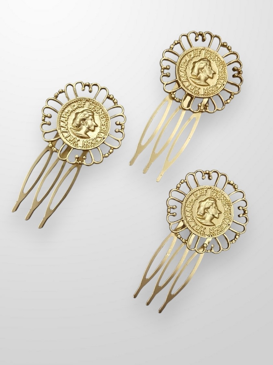 Peinecillo dorado moneda blonda 2