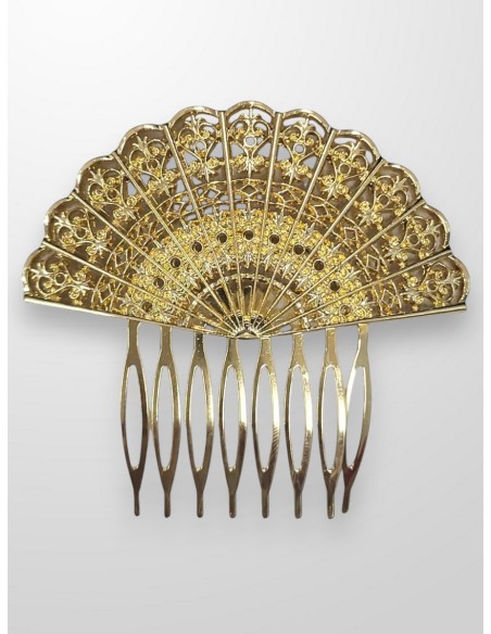 Peinecillo dorado abanico grande