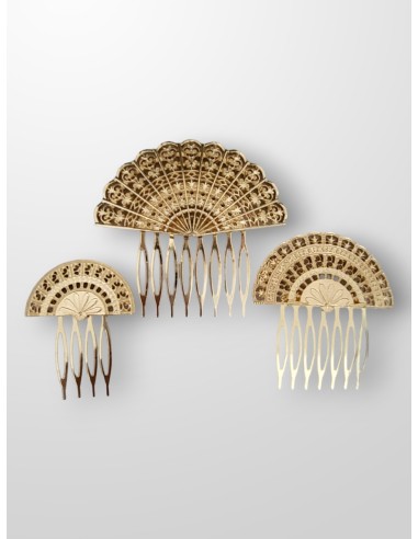 Peinecillo dorado abanico grande