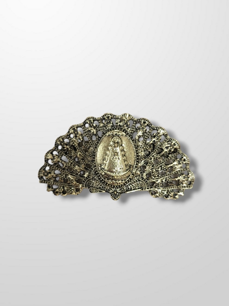 Broche bronce abanico del Rocio