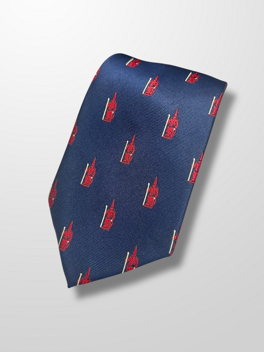 Corbata azul con penitentes de cola 2