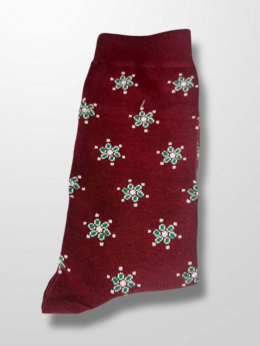 Calcetines burdeos con mariquillas