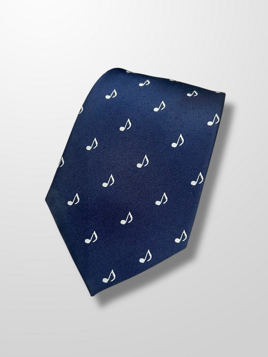 Corbata azul con nota musical