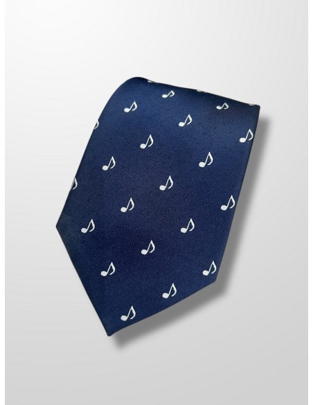 Corbata azul con nota musical