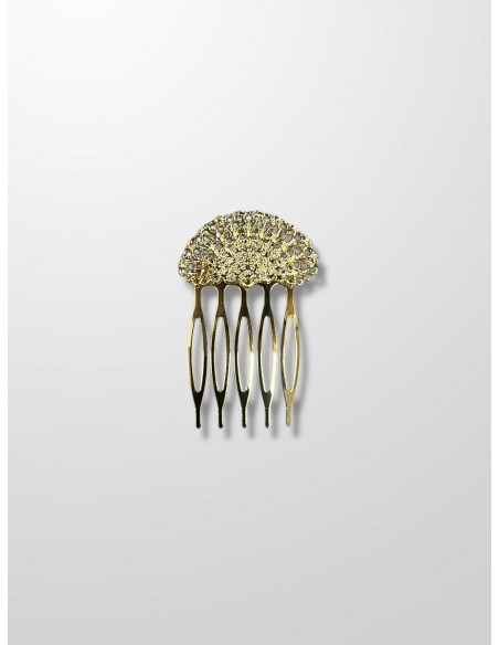 Peinecillo dorado abanico mini