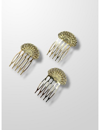 Peinecillo dorado abanico mini