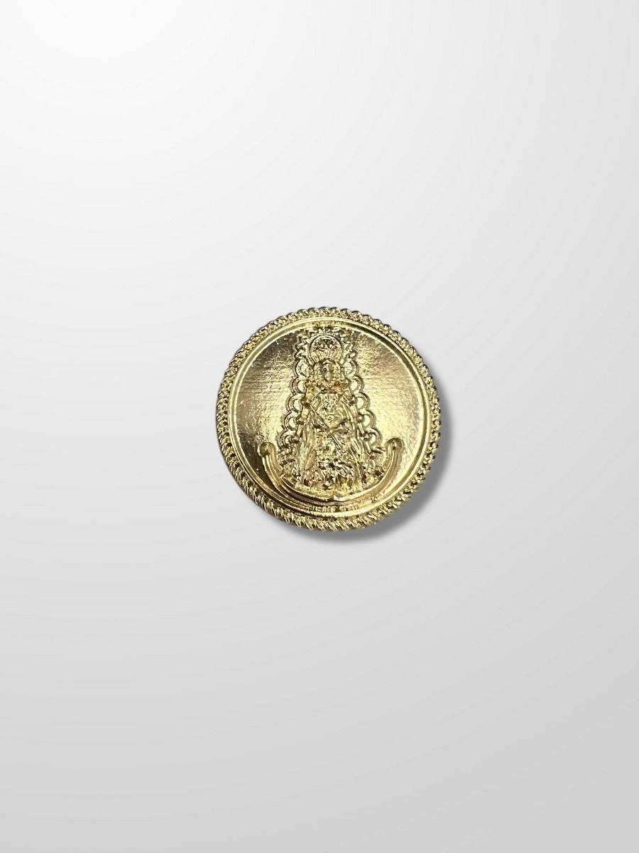 Broche dorado medalla Rocio