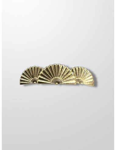 Broche dorado tres abanicos