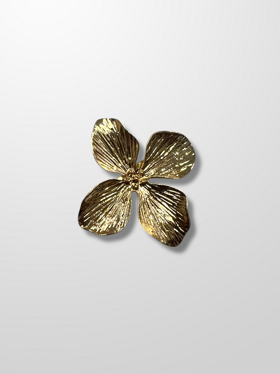 Broche dorado flor jazmin