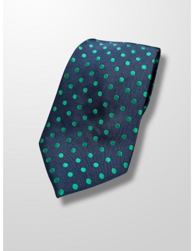 Corbata azul con lunares