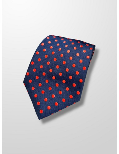 Corbata azul con lunares