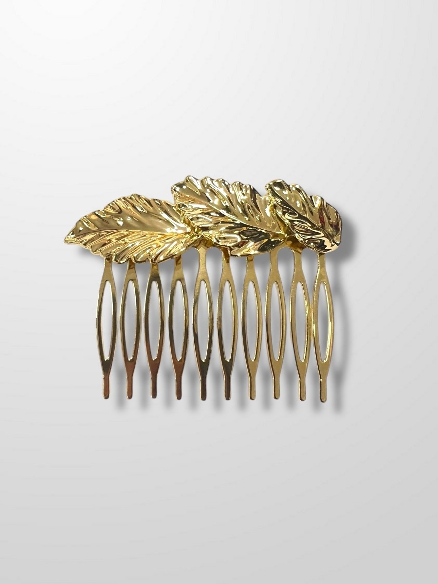 Peinecillo dorado tres hojitas