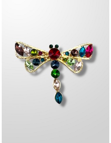 Broche libelula cristal