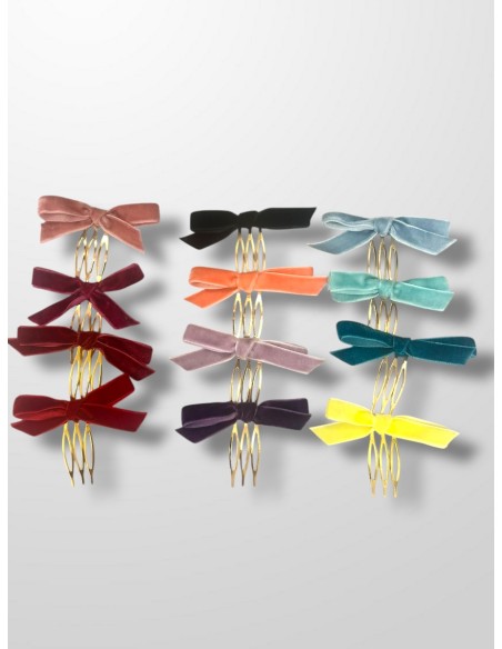 Peinecillos lazos de terciopelo