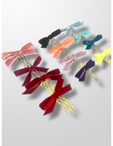 Peinecillos lazos de terciopelo