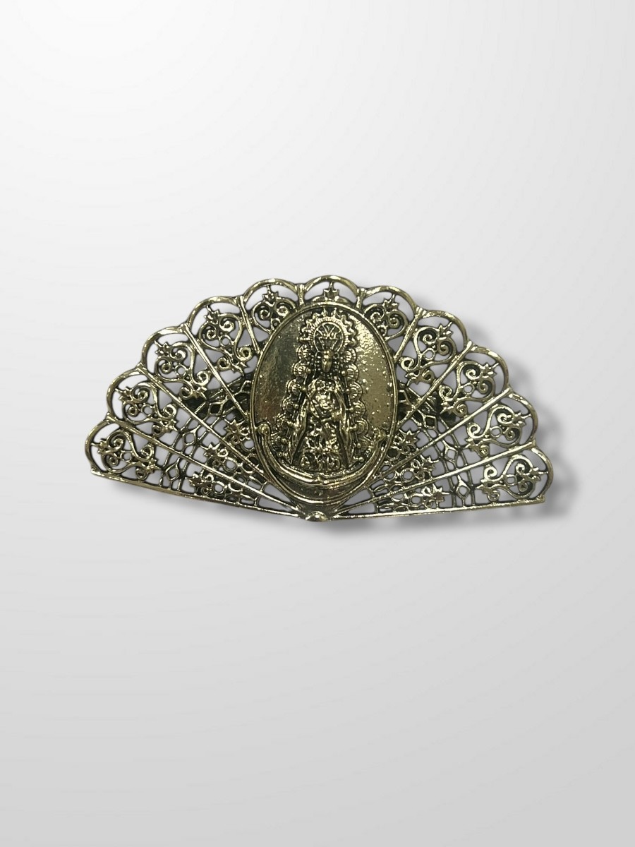 Broche bronce abanico del Rocio grande