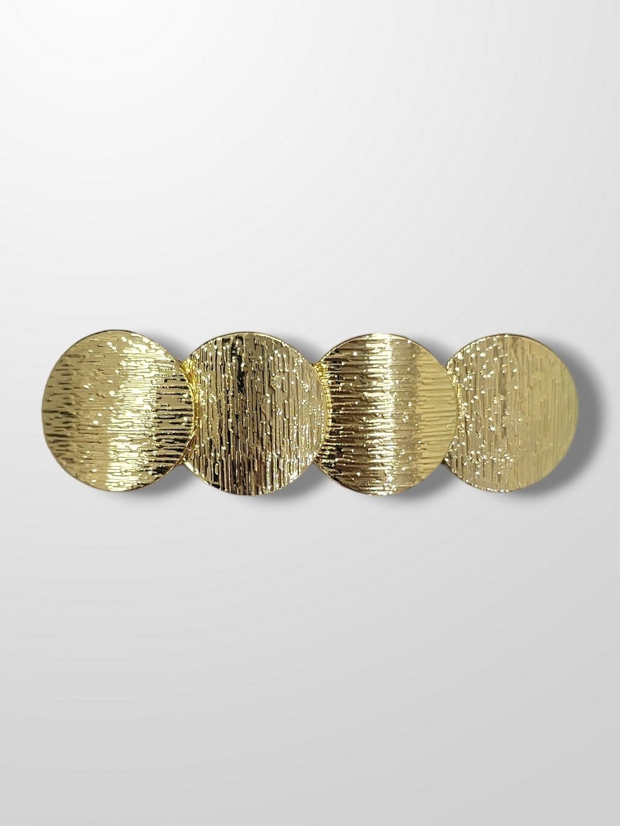 Broche dorado circulos peque
