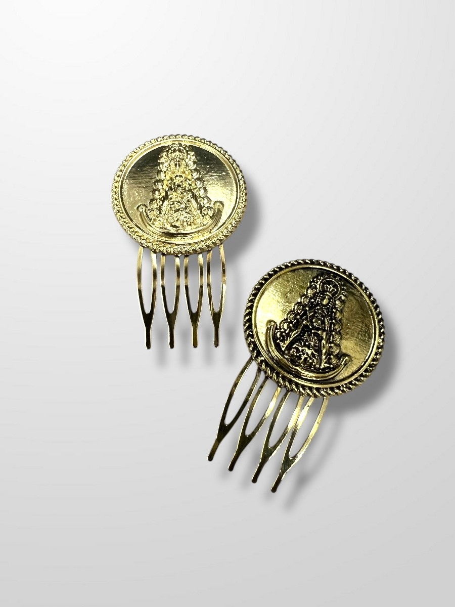 Peinecillo bronce medalla del Rocio