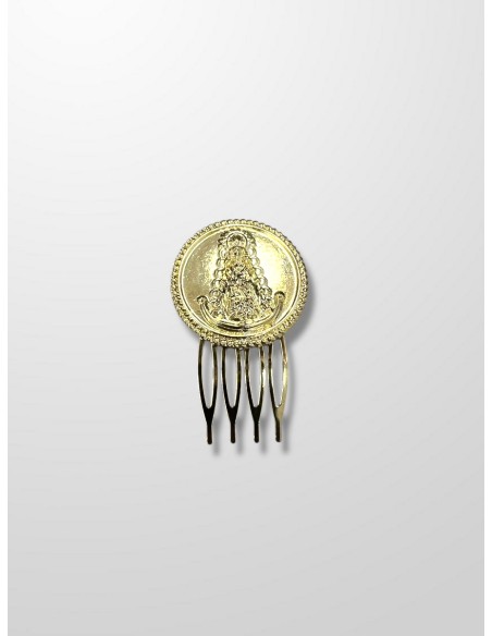 Peinecillo dorado medalla del Rocio