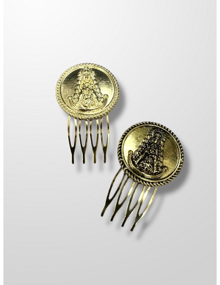 Peinecillo dorado medalla del Rocio