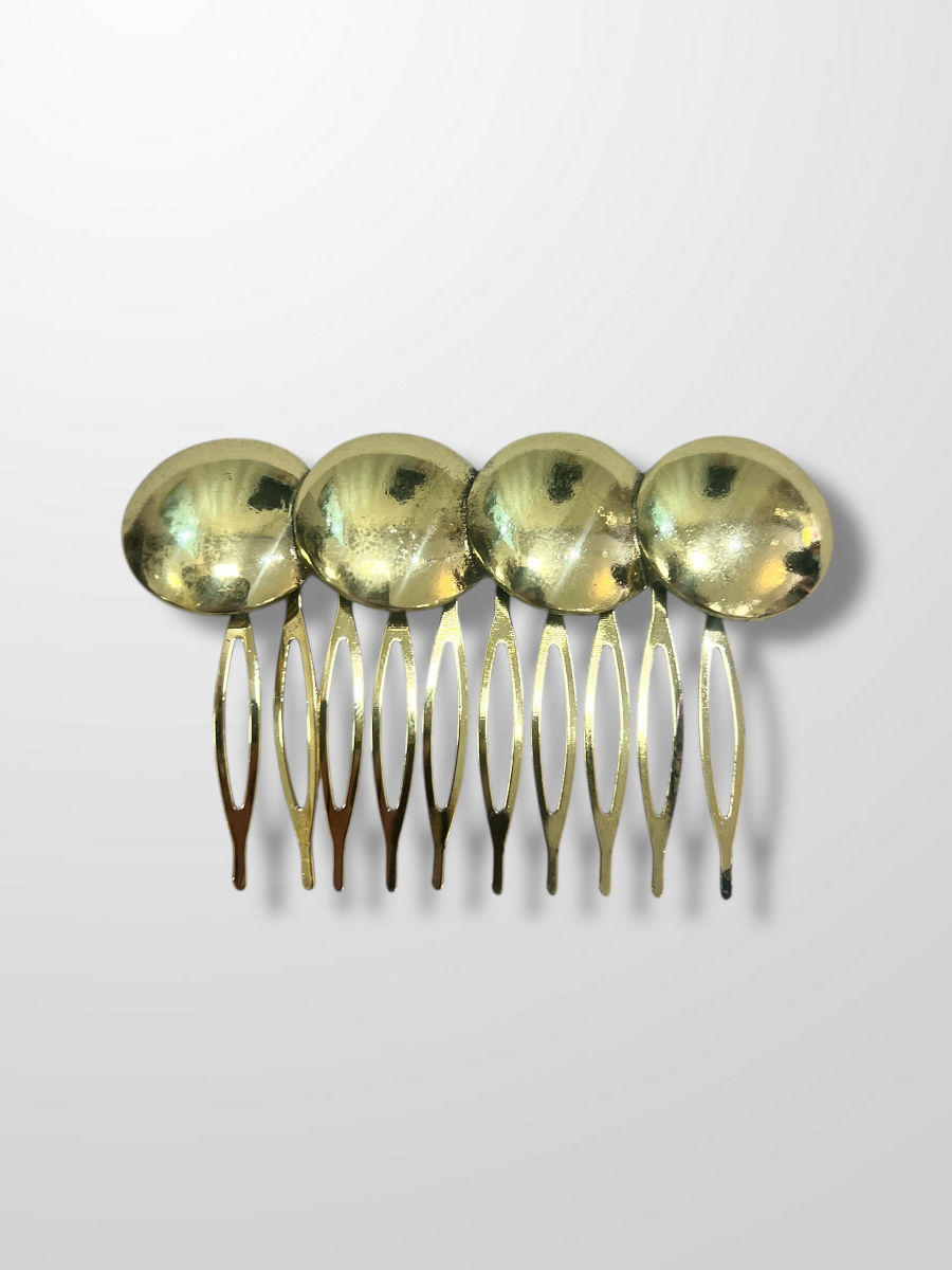 Peinecillo dorado tachas redondas