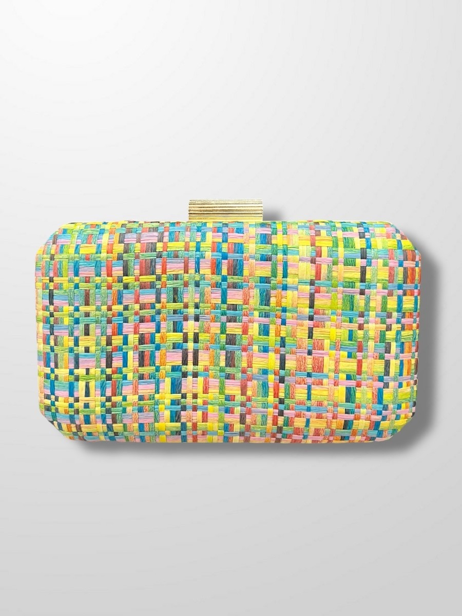 Clutch rafia trenzada