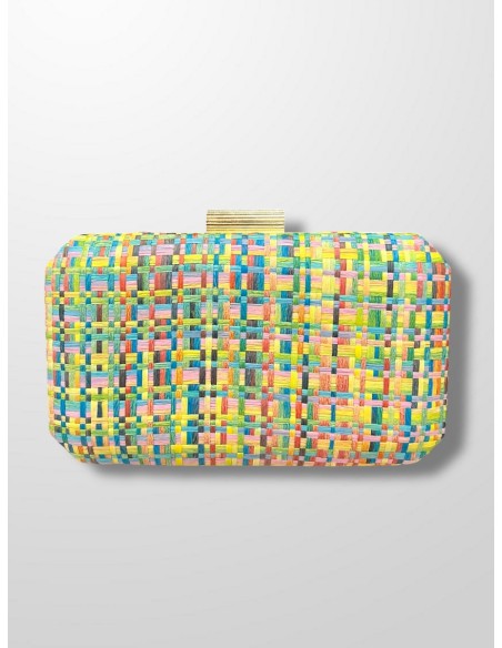 Clutch rafia trenzada